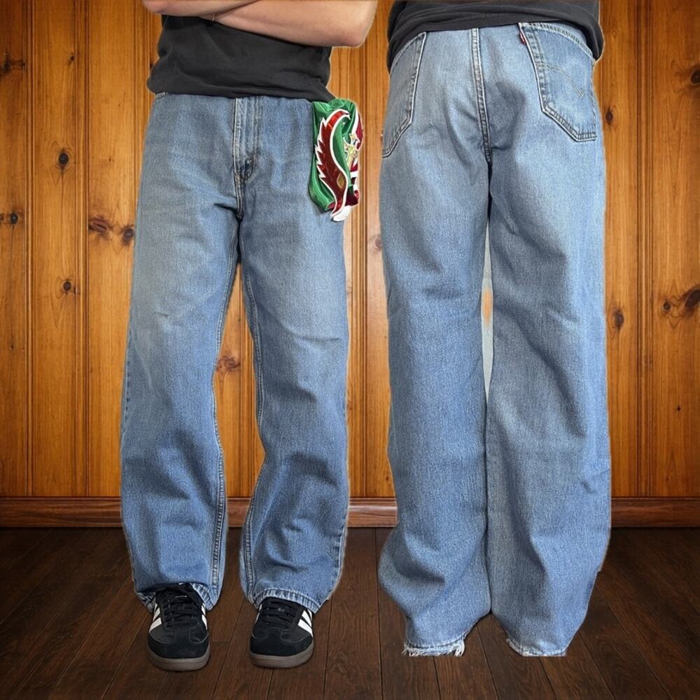 Levi's 38x32 Y2K Baggy Jeans Light Wash Denim